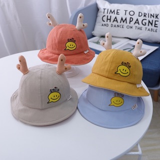พร้อมส่ง หมวกเด็กบักเก็ต หมวกเด็กยิ้มมีหู