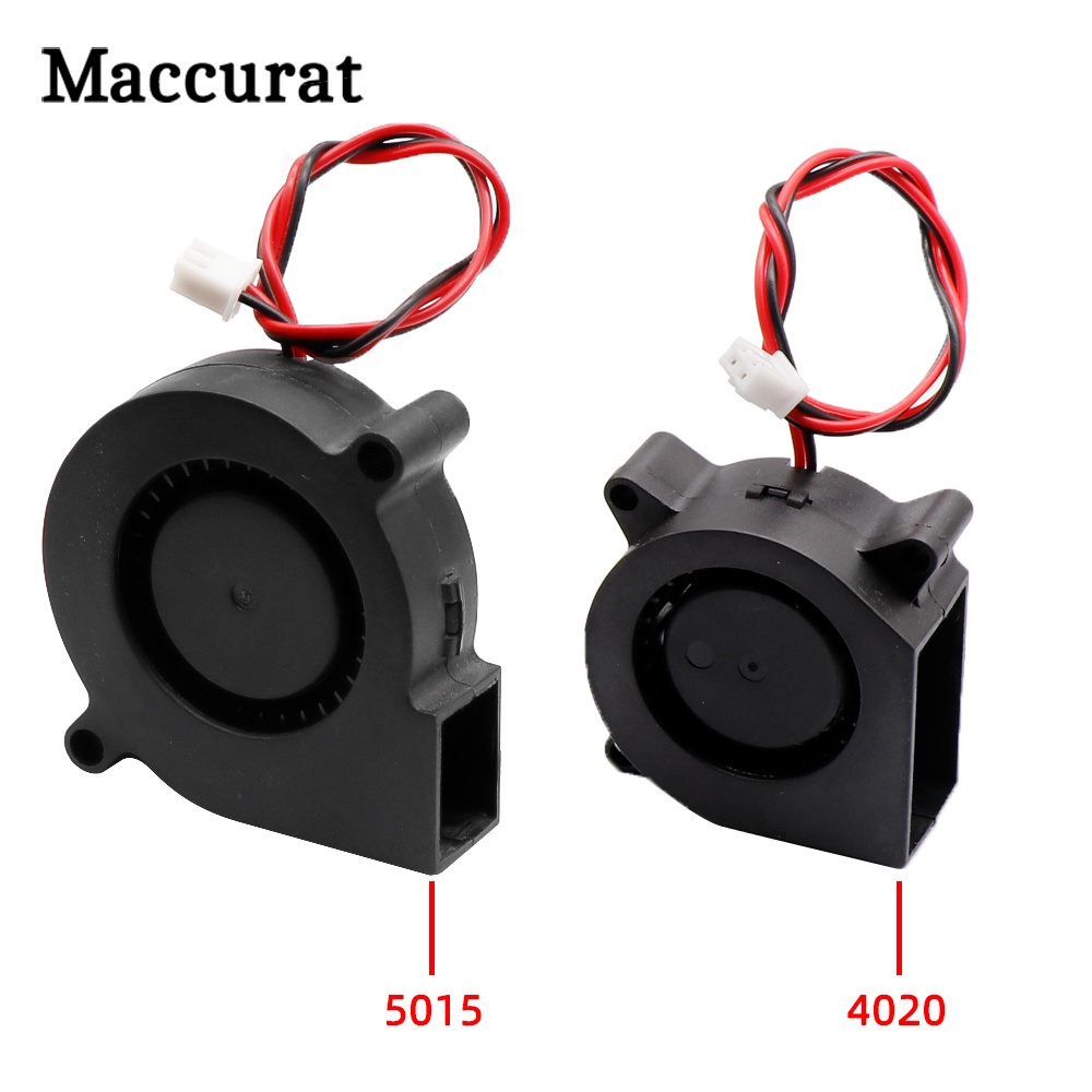 1 PC 3D ชิ้นส่วนเครื่องพิมพ์ 5015 4020 Blower พัดลม 12V 24V Turbo cooling พัดลม 5 ซม.50x15 มม.12 V/24 V พลาสติกสีดําพัดลมสําหรับ Extruder