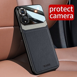 เคสโทรศัพท์หนัง กระจกนิรภัย กันกระแทก สําหรับ Honor 50 Pro 50 Lite 60 70 SE