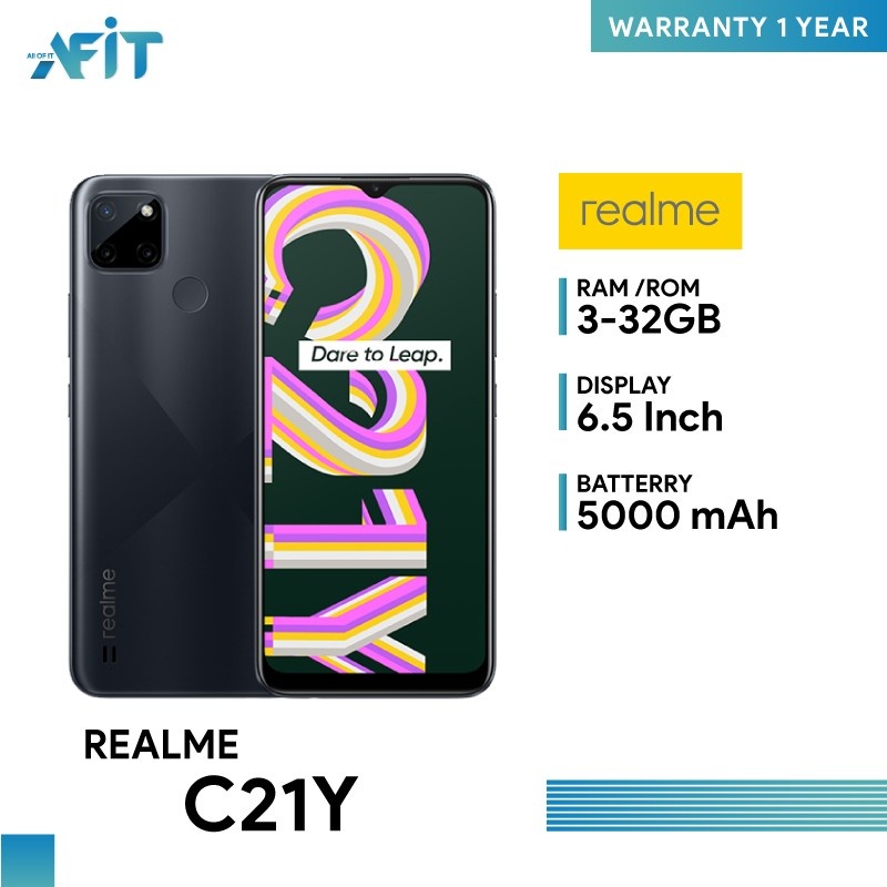 Realme C21Y (4+64GB) (3+32GB) มือถือเรียลมี จอกว้าง 6.5 นิ้ว แบตเตอรี่