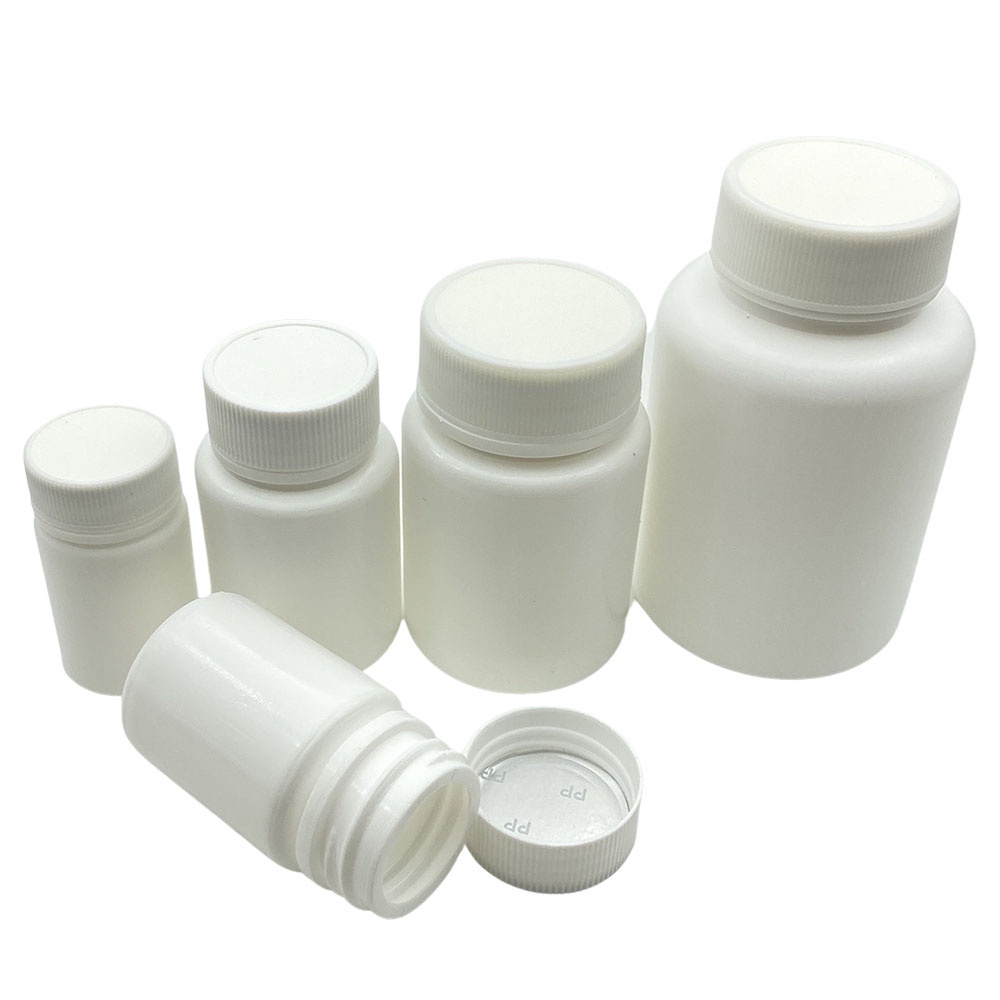 ขวดยาเปล่าสีขาวขวดพลาสติกแคปซูล 15ml, 20ml, 30ml,50ml,100ml Botol Kapsul