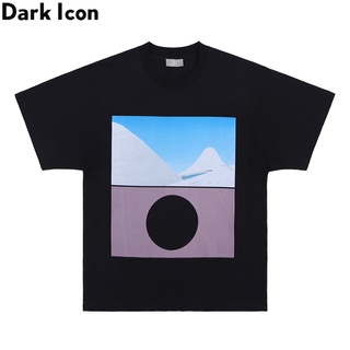 เสื้อยืดโอเวอร์ไซส์Acw เสื้อยืดคอกลม แขนสั้น ผ้าฝ้าย ปักลายตัวอักษร เรขาคณิต ทรงหลวม สไตล์สตรีท แฟชั่นฤดูร้อน สําหรับคู่