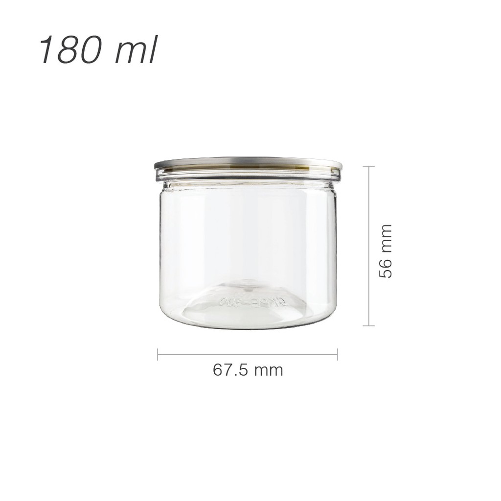 211 Series-GKPE 180 กระป๋องพลาสติก PET Easy Open 180 ml. พร้อมฝาอลูมิเนียมและฝาพลาสติก บรรจุลังละ 210 ชุด