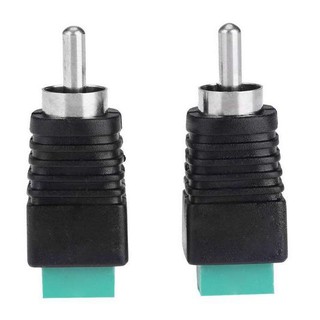 2pcs Speaker Wire Cable to Audio Male RCA Connectors