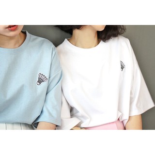 เปิดพรี !! เสื้อยืดปักลายแบตมินตันสไลต์เกาหลี