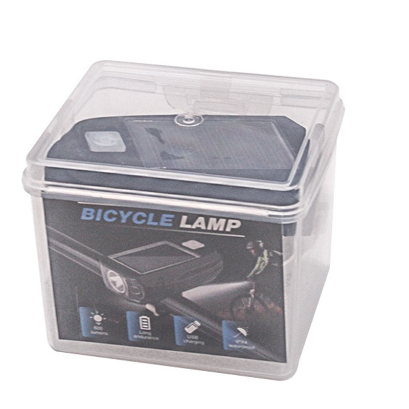 Bicycle Bright 4 LED Solar Powered USB Rechargeable Head light Front Light