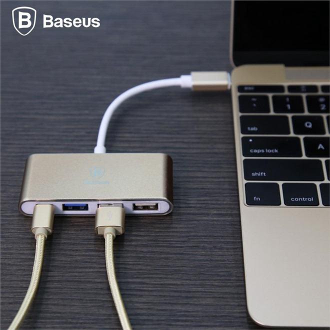 Baseus Type-C to 3-HUB adapter (USB 2.0 และ 3.0)