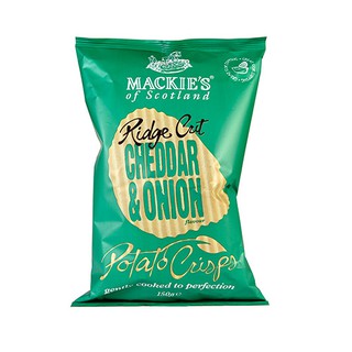 Mackies Cheddar &amp; Onion Ridge 150g แม็คกี้เชดด้าและหัวหอม 150 กรัม