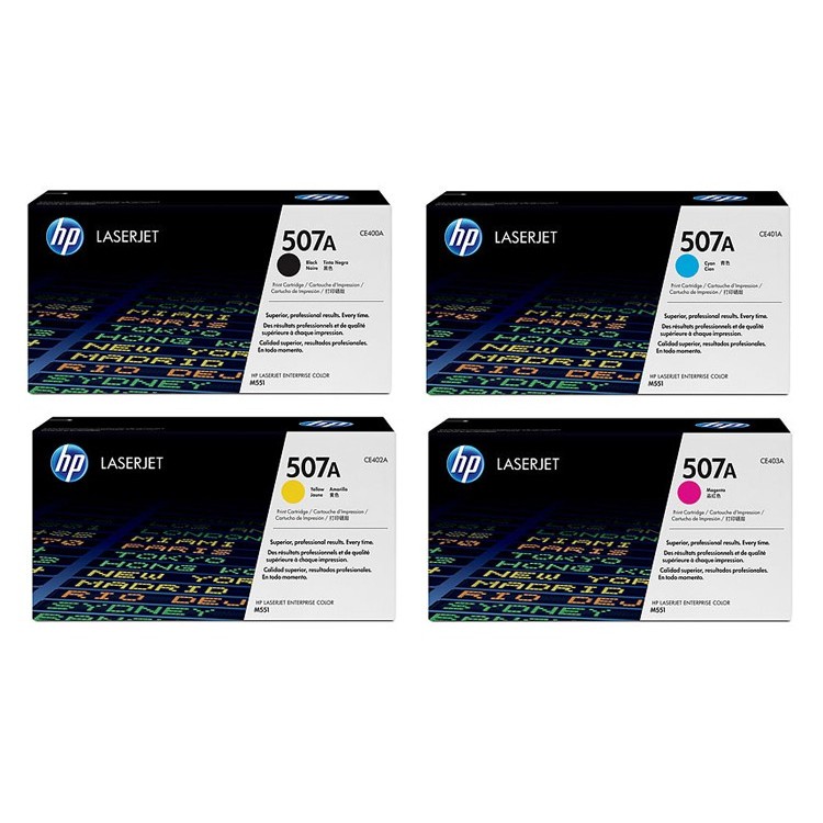 HP CE400A, CE401A, CE402A, CE403A OEM TONER CARTRIDGES SET