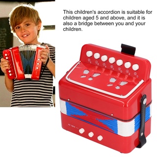 Mother &amp; Baby Childrens Accordion Toy 7 Keys Educational Small Musical Instrument for Kids