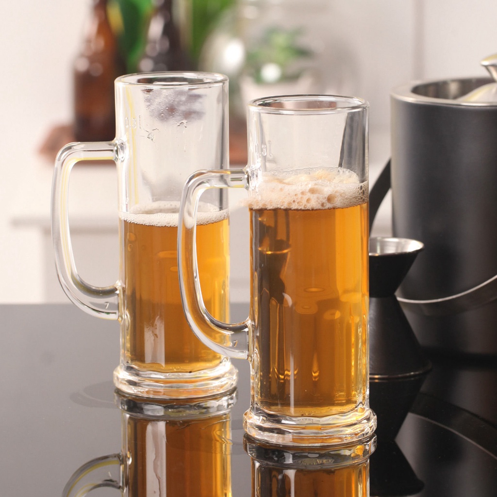 JJGLASS - (Ocean) P00940 Berliner Beer Mug 12 3/4oz. (365ml.) แก้วหู แก้วหูทรงสูง แก้วโอเชี่ยน เหมาะสำหรับใส่เครื่องดื่ม