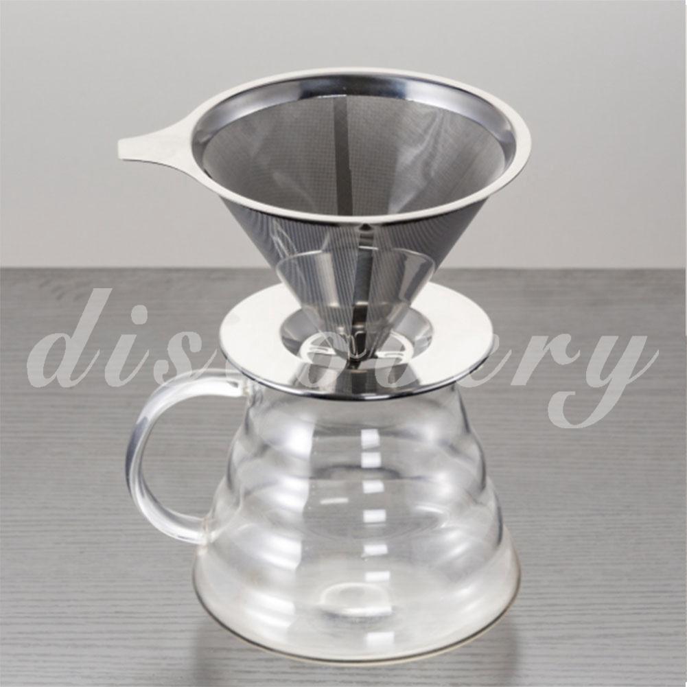 Stainless steel funnel coffee filter can be reused Shopee Thailand
