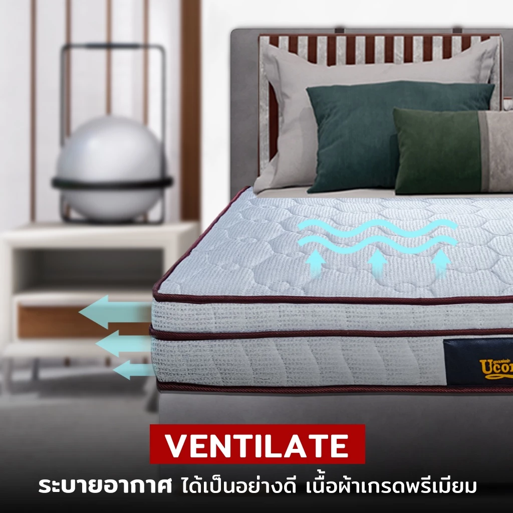UCOMFORT ที่นอนยางอัดพิเศษ หุ้มผ้าแจ๊คการ์ด thumbnail 4
