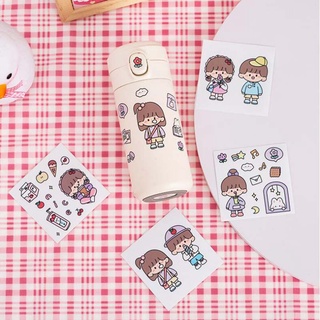 สติ๊กเกอร์น่ารัก สติ๊กเกอร์PVCกันน้ำ ไดคัทDIY พร้อมส่ง!!STICKER 1ซอง มีถึง2ชิ้นคุ้มสุด