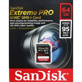 Sandisk SD ExtremePro 64GB 170MB/s ประกัน Synnex Lifetime