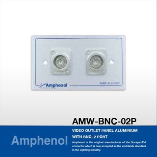 Amphenol AMW-BNC-02P แผ่นเพลท BNC, 2 Port