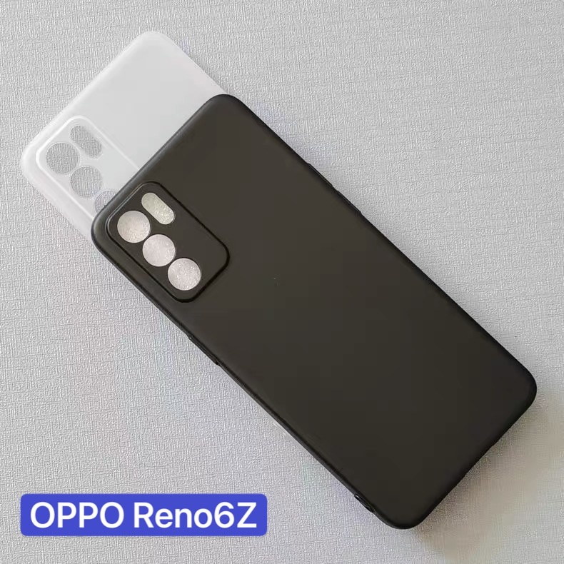 TPU CASE Oppo Reno6Z 5G  เคสซิลิโคนนิ่ม สวยและบางมากสีดํา [ส่งจากไทย]