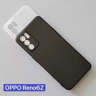 Case TPU เคสออฟโป้  For OPPO Reno 6Z 5G  เคสซิลิโคน เคสนิ่ม สวยและบางมาก เคสสีดํา เคสมือถือ สินค้าพร้อมส่ง Reno6z