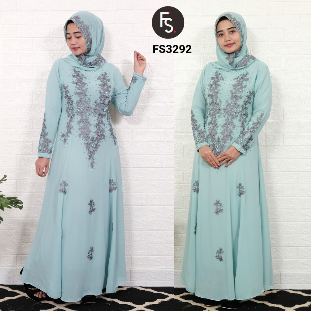 เสื้อคลุมหรูหรา Ceruty Hamida 3292 Pashmina