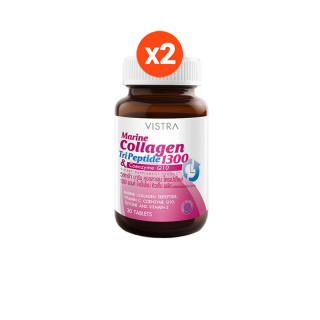 VISTRA Marine Collagen TriPeptide 1300 mg.(30Tablets)แพ็คคู่