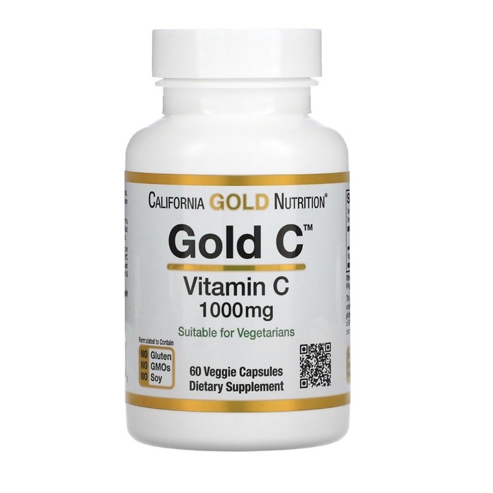 California Gold Nutrition, Gold C, Vitamin C, 1,000 mg, 60 Veggie , วิตามินซี 1000 มิลลิกรัม