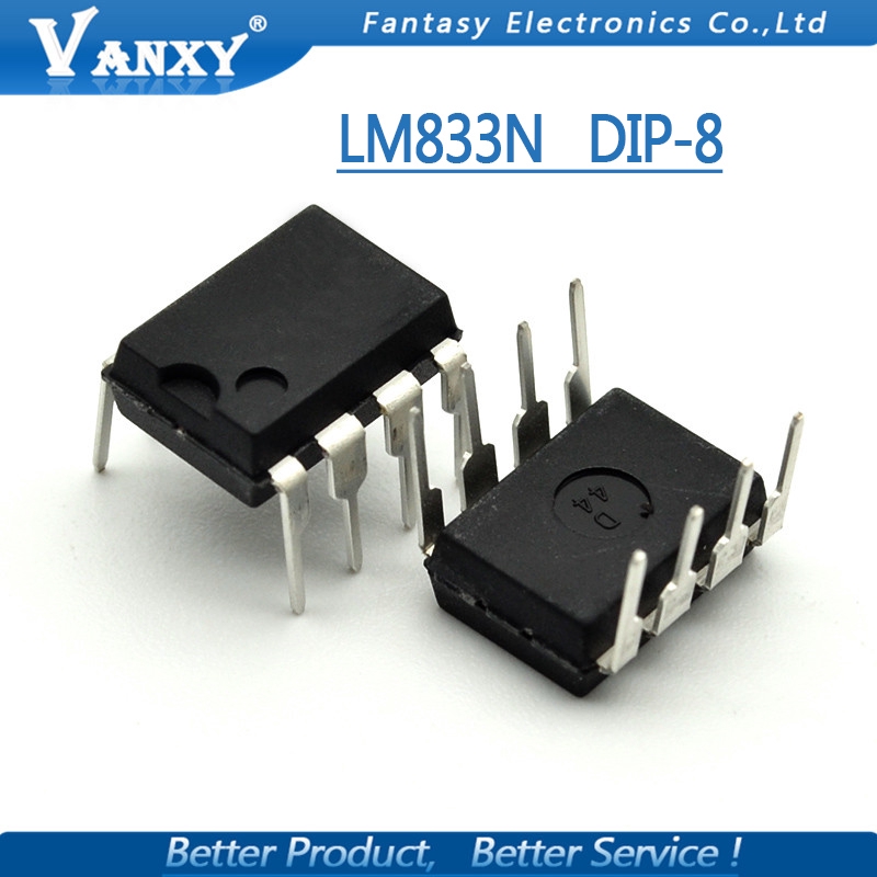 ไอซี LM833N DIP8 LM833 DIP 833N DIP-8 ใหม่ ของแท้ 10 ชิ้น