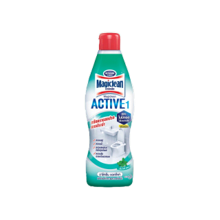 มาจิคลีน แอคทีฟ มิ้นตี้ เฟรช ขวด 750มล Magiclean Active Minty fresh bottle 750ml น้ำยาล้างห้องน้ำ สูตรไม่มีกรดHCL