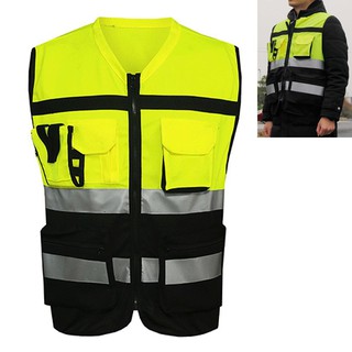 F16  Reflective Vest เสื้อจราจร  เสื้อกั๊กจราจร   เสื้อกั๊กสะท้อนแสง,ความปลอดภัยเสื้อกั๊กสะท้อนแสงเห็นได้ชัด