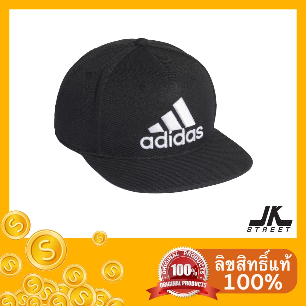 [SOLD OUT] adidas หมวกแก๊ป Snapback Logo Black สีดำ FK0855 ลิขสิทธิ์แท้ ป้ายไทย หมวก