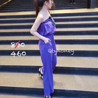 จั๊มสูท สีม่วง Purple jumpsuit