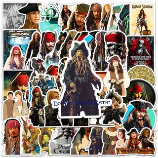 ❉ Pirates of the Caribbean Series 01 Jack Sparrow สติ๊กเกอร์ ❉ 50Pcs/Set DIY Fashion Mixed Waterproof Doodle Decals สติ๊กเกอร์