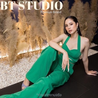 ✅ถูกที่สุด งานป้าย BT studio  เซท 2 ชิ้น เสื้อครอปสั้นคล้องคอ ไซต์ XS-L ชุดเซ็ทงานป้าย เซตจั้มสูท BT studio Brand