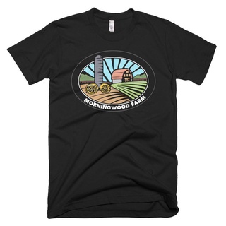 เสื้อผ้าผชเสื้อยืดแขนสั้น ลาย Morningwood Farm ตลกS-5XL