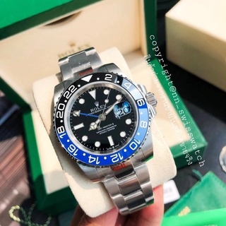 นาฬิกาข้อมือ ROleX GMT CC งานสวยเทพ 904L จีเอ็มทีตั้งเเยกอิสระ