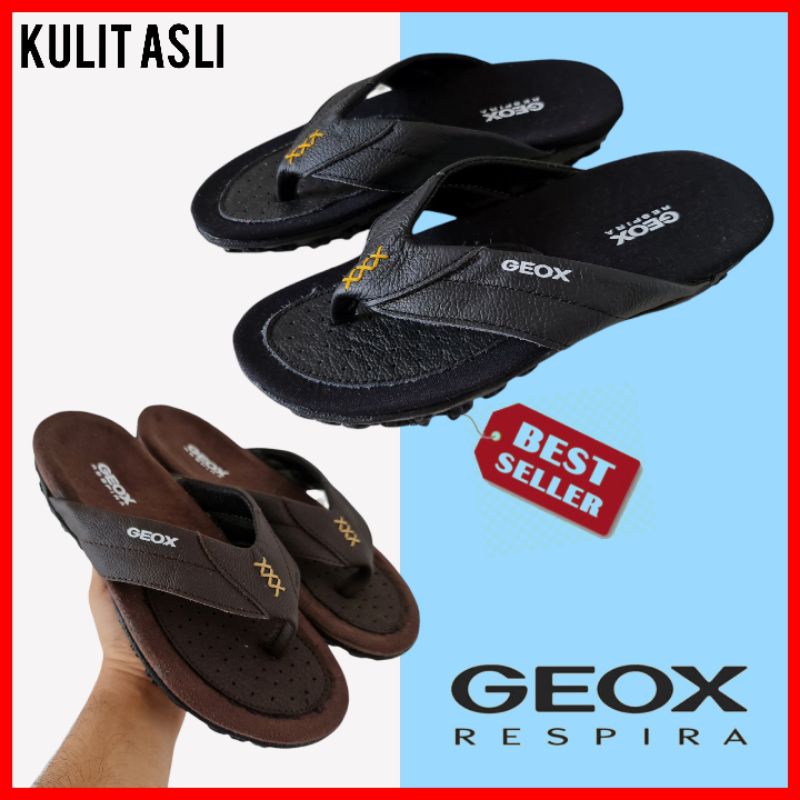 GEOX_RESPIRA รองเท้าแตะผู้ชายหนังแท้ / รองเท้าแตะหนังผู้ชาย CASUAL / รองเท้าแตะผู้ชาย / CASUAL FORMA