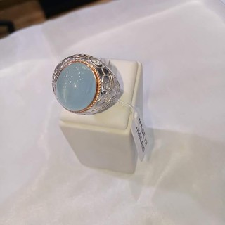 Mamjewelryhouse Aquamarine Stone แหวนเงินแท้ฝั่งด้วยหิน อความารีน