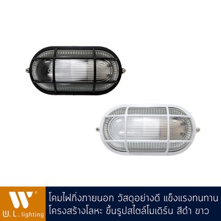 โคมไฟกิ่ง โคมไฟผนัง ไฟภายนอก แก้วใส รุ่น WL-GY8167-SA-BK/WH