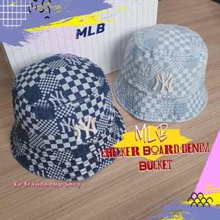 💙MLB Checker Board Denim Bucket Hat