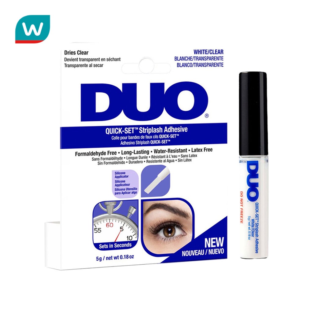 Duo ดูโอ้ ควิกเซ็ต สตริปแลช แอดฮีซีฟ กาวติดขนตาปลอม 5ก. #ไวท์ เคลียร์