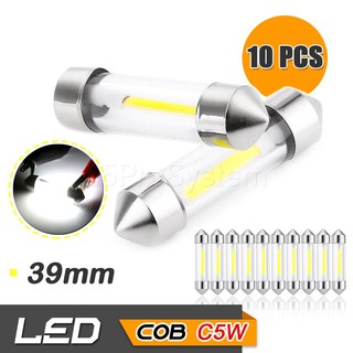 65Infinite (แพ๊ค 10 COB C5W 39mm) COB LED C5W 39mm ไฟส่องป้ายทะเบียน 3W 220LM Super Bright สี ขาว