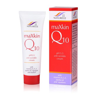 Naturelle maxkin Q10 anti wrinkle 40 กรัม 1 หลอด ครีมบำรุงผิวเนอเชอแรล แม็กสกิน คิวเท็น พีเอช 5.5 แอนตี้ ริงเคิล ครีม