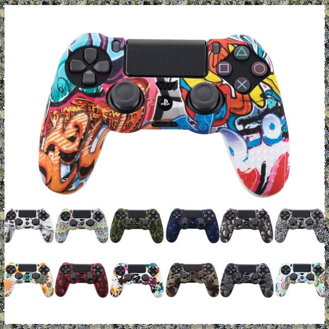 เคสซิลิโคนลายจุด Graffiti สำหรับ Sony PS 4 Slim / Pro Controller