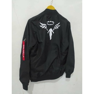 Valhalla TOKYO REVENGERS เสื้อแจ็กเก็ต ลายอนิเมะ WALHALLA MANGA TOMAN DRAKEN MIKEY BLACK EDITION BOMBER JACKET