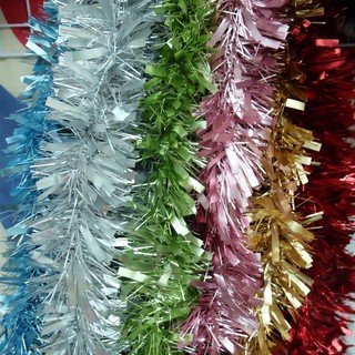 สายรุ้งพู่แน่น สีซอฟ ยาว2เมตร ตกแต่งห้อง ตกแต่งต้นคริสมาส