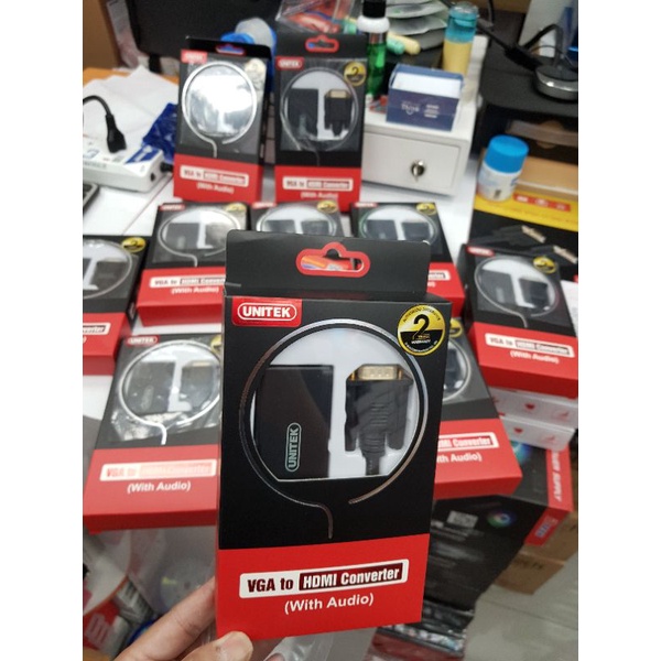 UNITEK VGA to HDMI Adapter with USB Connector for Stereo Audio Y-8711  Y8711