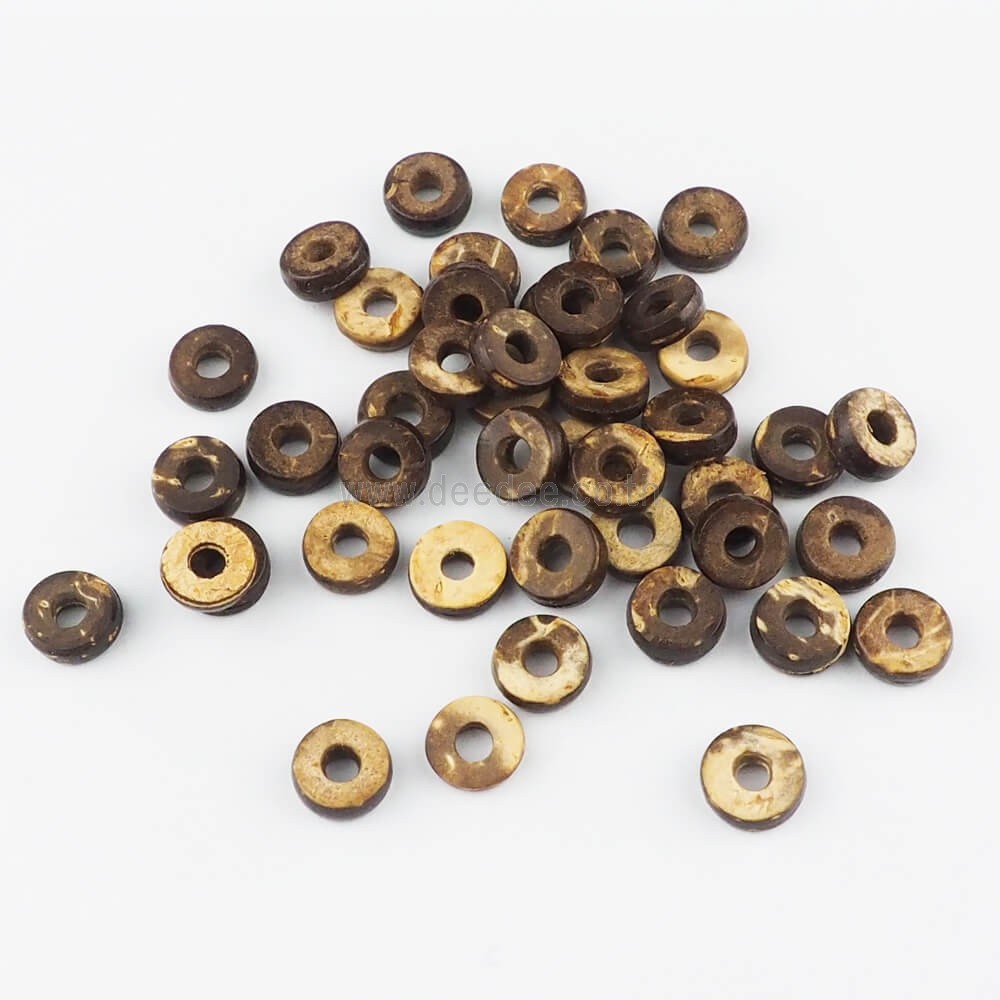 ลูกปัดกะลา กระดุมกะลา  ขนาด 8มิล 11มิล 12มิล สำหรับตกแต่งเสื้อผ้า งานD.I.Y