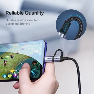Ugreen สายชาร์จ Usb 1 เมตร 2 In 1 Micro Usb C ชาร์จเร็ว สําหรับ ซัมซุง Galaxy S10 S9 Plus