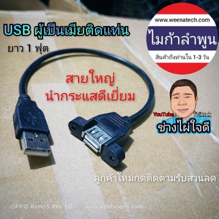 สาย USB ผู้เป็นเมียยึดติดแท่น USB ตัวเมียติดแท่น ไมก้าลำพูน