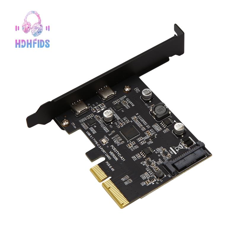 Usb 3.1 Type-C 2 พอร์ต Pci-E 4X ถึง Usb 3.1 Gen2 10Gbps Usb C อะแดปเตอร์  Asmedia Asm3142 ชิปเซ็ตสําหรับเดสก์ท็อป | Shopee Thailand