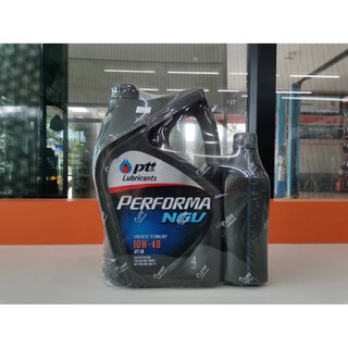 น้ำมันเครื่อง PTT PERFORMA NGV 10-40 4L+1L